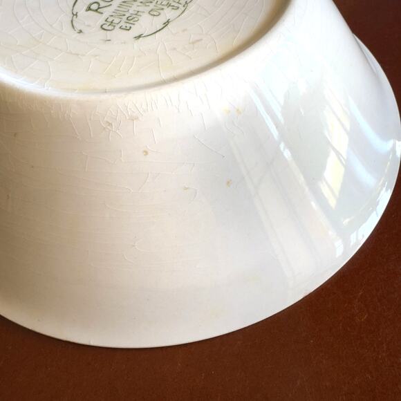 Vintage Rossini Ironstone Serving Bowl Orange Flower Hand Painted Japan MCM - Picture 5 of 8